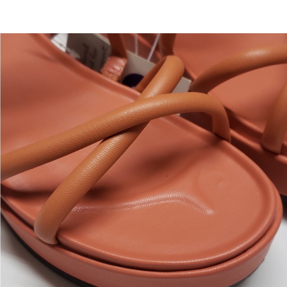 NEW! A New Day Dory Platform Heels Strappy Sandals - Apricot Orange - Picture 5 of 7